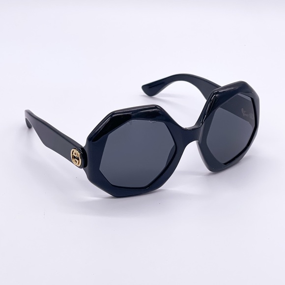 NEW GUCCI GG1242S 001 OVERSIZED ROUND WOMEN’S SUNGLASSES GUCCI GG1242S BLACK - Picture 10 of 15
